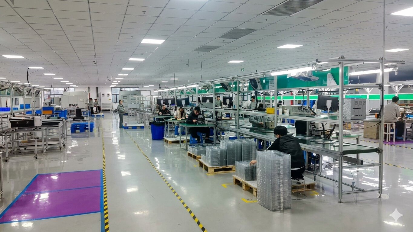 OEM production line for solar inverters and battery packs